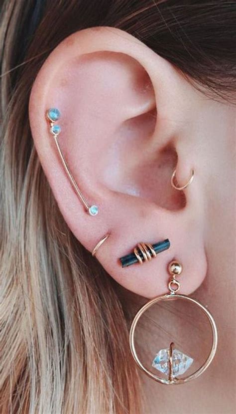 Elegant Multiple Ear Elegant Multiple Ear Piercing Ideas At MyBodiArt Com Cartilage Helix
