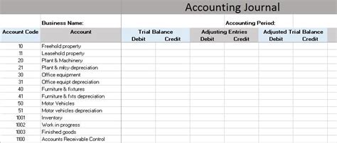 Accounting General Journal Template — Db