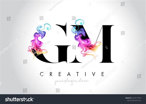 Gm Vibrant Creative Leter Logo Design Stock Vector Royalty Free