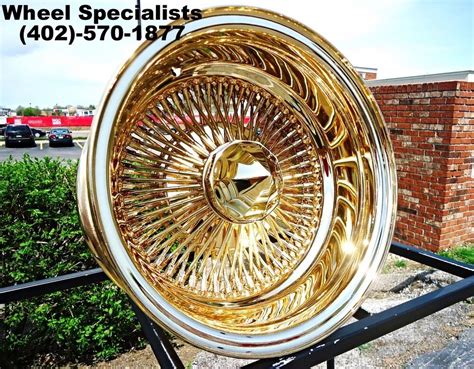 13 Inch All Gold Dayton Style 100 Spoke Knockoff Wire