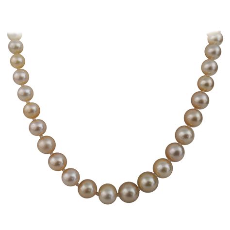 South Sea Golden And Tahitian Baroque Pearl Necklace 18 For Sale At