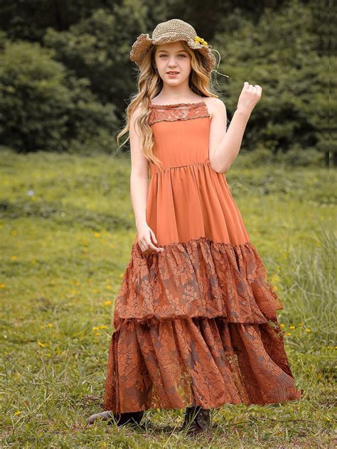 Bohemian Flower Girl Dress Rustic Flower Girl Dress Elegant Etsy