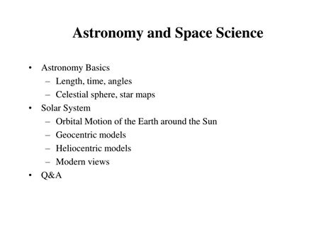 Ppt Astronomy And Space Science I Powerpoint Presentation Free