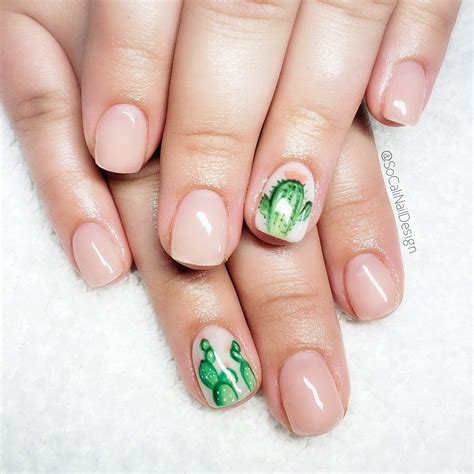 And while nail salons have reopened with enhanced safety and social distancing protocols in place, for the time being, many still feel safest going the diy route. Cactus nails with Luminary Nail System Gel in color "Peace" and "Presence" hand painted cactus ...