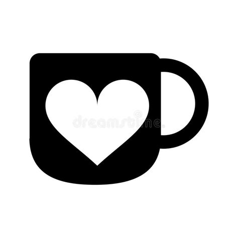 Download Silhouette Cup Coffee Love Heart Hot Stock Vector ...
