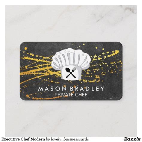 20% off with code summerpartyz. Executive Chef Modern Business Card | Zazzle.com | Modern ...