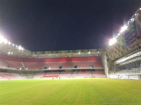 The stadium was built on the same site of qemal stafa demolished in june 2016. Lights switched on in the Tirana stadium of National Arena ...