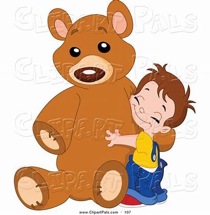Bear Teddy Clipart Boy Giant Hugging Children