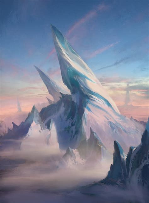 Snow Covered Mountain Mtg Art From Modern Horizons Set By Titus Lunter