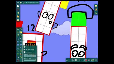 Numberblocks Platform Challenge 1 27 In Algodoo Youtube