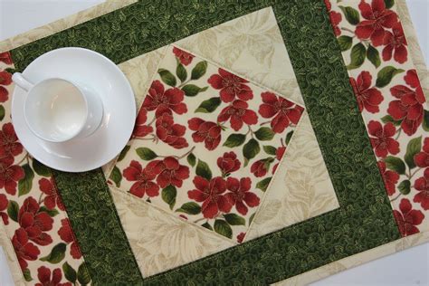 Christmas Quilted Placemats Quilted Holiday Placemats Set Etsy