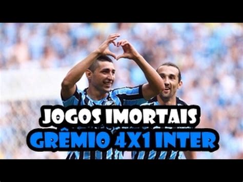 Saiba em qual canal vai passar. JOGOS IMORTAIS - Grêmio 4x1 Internacional - Narração Rádio ...