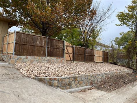 Completed Milsap Stone Retaining Wall Moved Existing