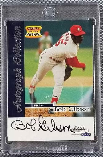Bob Gibson Autograph Collection Baseball Card Mar 28 2021 Matthew