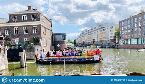 amsterdam canal parade 2022 editorial image image of famous canal 253430715