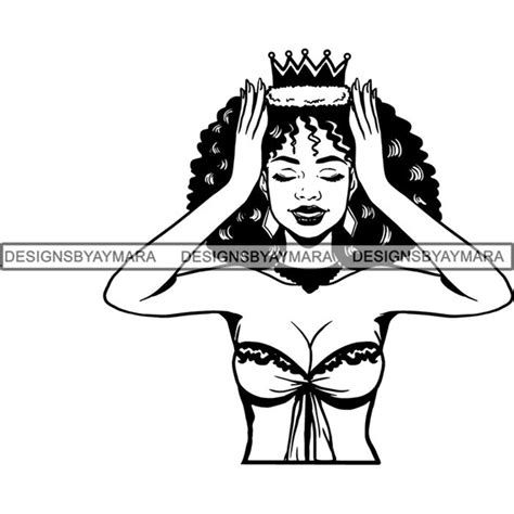Afro Queen SVG Diva Melanin Nubian Goddess African American Etsy