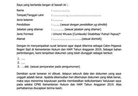 Contoh surat lamaran kerja umum, bank, karyawan, alfamart, pt, sekolahan, formal, fresh graduate, bahasa inggris, via email, tulis surat lamaran kerja dan lampirannya harus menjelaskan dua hal yakni, kamu siapa dan sudah berbuat apa. Contoh Surat Lamaran Ditujukan Kepada Menteri Hukum Dan Ham Ri - Berbagi Contoh Surat