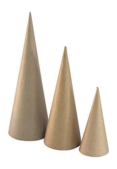 Paper Mache Craft Cones Pack 3 Sizes 1375 X 5 1063 X 4 7 X 3