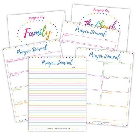Prayer Journal Binder In Rainbow Dots 118 Pages Ministry Minded Mom