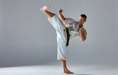 Wallpaper Man Martial Arts Kick Images For Desktop Section спорт