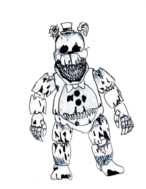 Nightmare Fred Bear Coloring Pages Coloring Pages