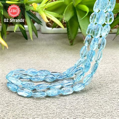 Aquamarine 8 145mm Smooth Nuggets Shape 18 Inch Long Gemstone Beads