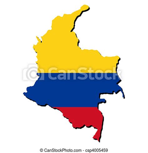 Stock De Ilustraciones De Mapa Bandera Colombia Mapa De Colombia