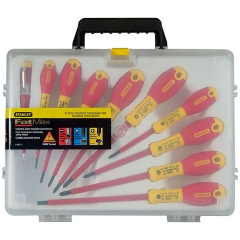 Stanley 5 62 573 Fatmax Screwdriver Set Insulated Parflared Pozi Set