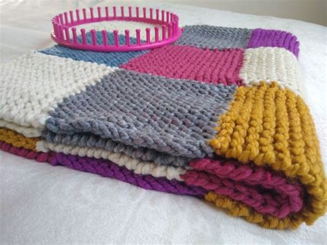 Loom Knit Patchwork Blanket Loom Knitting Tutorial Loom Knitting
