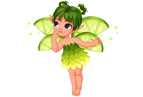 Cute Little Lemon Fairy 534518 Vector Art At Vecteezy
