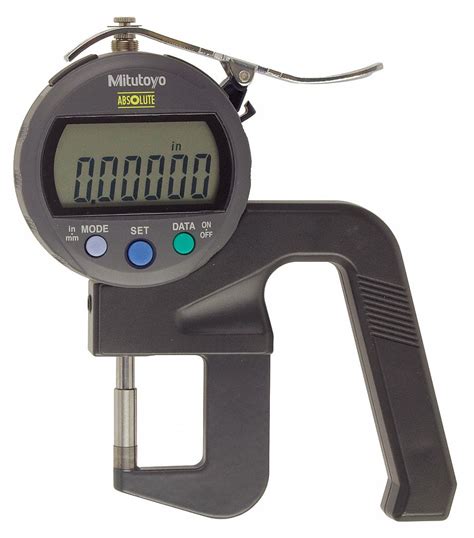 Mitutoyo Digital Thickness Gauge 0 In To 1 2 In 0 Mm To 12 Mm Range 0 00005 In 0 001 Mm