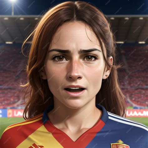Premium Ai Image Spanish Women National Football Team Victory Girl