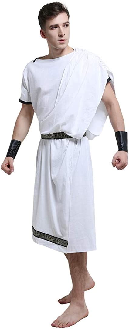 Cosplayfm Mens Ancient Greece Robe Rome Traditional Civilian Robe