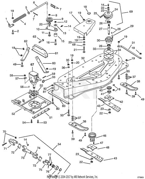 Ariens 831038 000585 003049 42 Rotary Mower Parts Diagram For 42