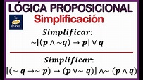 ‼️LÓGICA PROPOSICIONAL 07: Simplificación de Proposiciones Lógicas ...