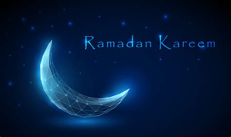 Low Poly Abstract Crescent Ramadan Kareem Background 639589 Vector Art