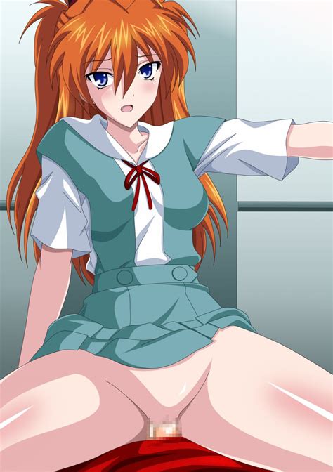 Rule 34 Asuka Langley Sohryu Blue Eyes Blush Censored Clothed Sex Clothes Clothing Girl On Top