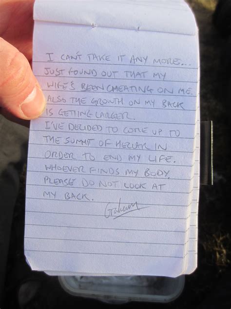 Creepy Note Found By Someone Walking In Scotland Xpost Scotland