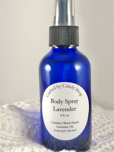 Body Spray Lavender Lavender Body Mist Oz Spray Bottle Etsy