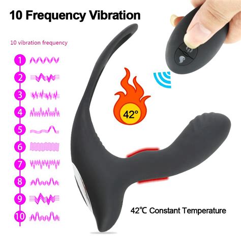 Prostate Massager Anal Plug With Ring Remote Control Vibrator With