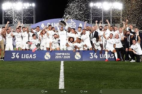 Video Perayaan Real Madrid Juara Liga Spanyol 2019 2020