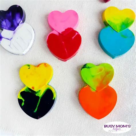 Heart Shaped Crayons For Valentines Day