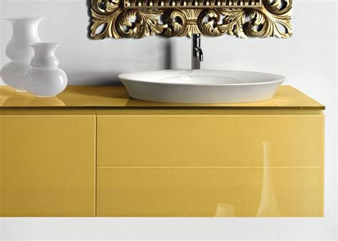 Completing your bathroom with fantastic colored bathroom vanity is a must. Modern yellow bath vanity and countertop sink by Artelinea ...