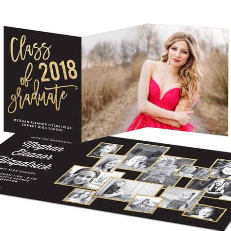 Time To Sparkle Trifold Graduation Announcement Pear Tree
