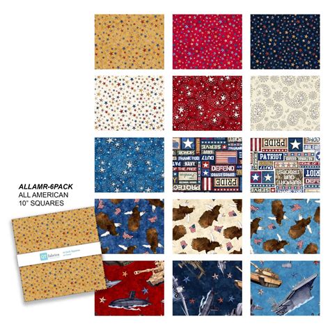 Qt Fabrics All American By Dan Morris Allamr 10 Square Pack 4300each