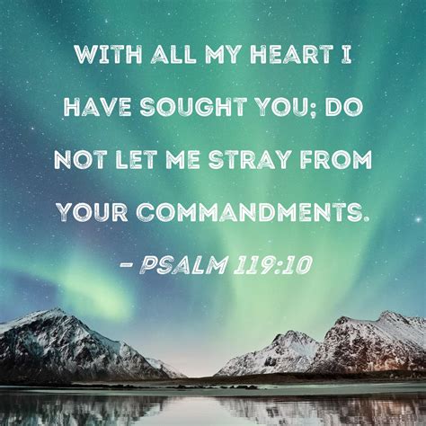Psalm 11910 With All My Heart I Have Sought You Do Not Let Me Stray