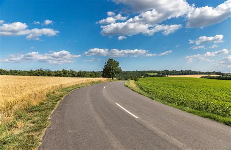 Wallpaper Landscape Sky Field Clouds Farm Dirt Road Horizon