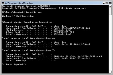 The default is to display only the ip address, subnet mask and default gateway for each adapter bound to tcp/ip. HowTo-Locate My IP Address
