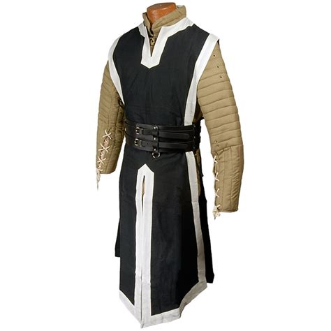 By The Sword Inc Medieval Tabard Black With White Trim