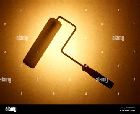 Paint Roller Silhouette Stock Photo Alamy